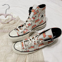 CONVERSE匡威 1970S蝙蝠侠联名涂鸦高帮帆布鞋 167317C 167318C