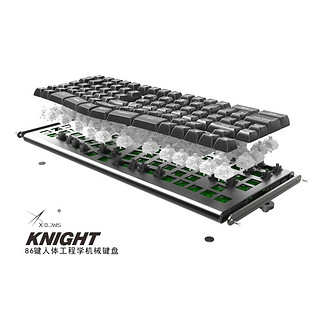 XBOWSKnight铝合金人体工学金属热播拔机械键盘黑轴青轴茶轴