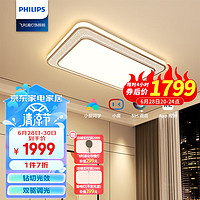 PHILIPS 飞利浦 WiZ 悦恒二代智能客厅吸顶灯 星光银100w