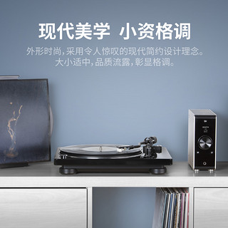 天龙（DENON） DP-400黑胶唱机 家用现代留声机 唱片机 可调针压 防滑调节 黑色