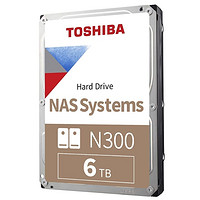 PLUS会员：TOSHIBA 东芝 N300系列 7200RPM 128MB NAS专用 机械硬盘 6TB