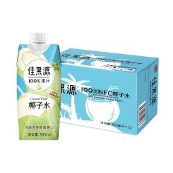 佳果源 100%NFC椰子水500ml*12瓶 马来西亚进口