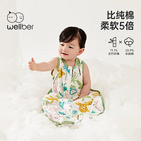 PLUS会员：Wellber 威尔贝鲁 婴儿睡袋 热带雨林（双层背心）