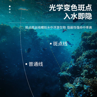  XIONGHUO/熊火 纯手工精绑 钓鱼线组套装+硅胶太空豆+铅皮漂座+八字环+主线圈  极影斑点线组4.5米1.5（5卷装） 5.4m