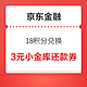 京东金融 18积分兑换 小金库3元还款券