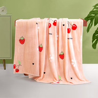 FUANNA 富安娜 法兰绒印花毯四季午休盖毯空调毯可爱少女毛毯可机洗