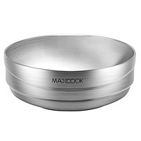 有券的上：MAXCOOK 美厨 MCWA613 不锈钢双层隔热碗 18cm