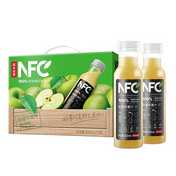 NONGFU SPRING 农夫山泉 NFC果汁 饮料 100%鲜果冷压榨 果蔬汁 苹果汁300ml*10瓶