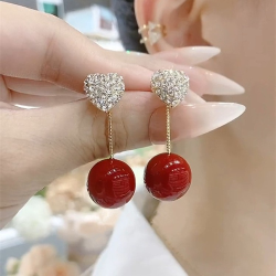 锌合金耳饰176号一款两戴爱心耳环小众耳钉2022年新款潮