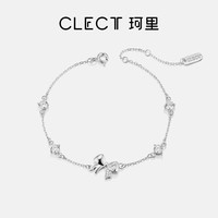 珂里clect月光蝴蝶结纯银手链女生款轻奢小众精致银手镯生日礼物