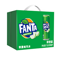Fanta 芬达 可口可乐（Coca-Cola） 可口可乐 芬达橙味/零卡/葡萄/苹果汽水摩登罐整箱装330ml