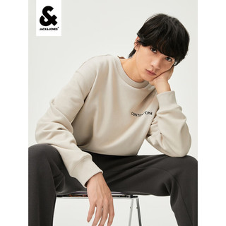 杰克琼斯（JACK&JONES） ]冬男商务百搭反光圆领长袖套头卫衣222333126 C48灰白色 165/88A/XS