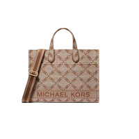 MICHAEL KORS 迈克·科尔斯 菱形格链印花系列 女士斜挎包 30S3G3GT3J 米白/牛皮棕 大号