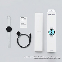 SAMSUNG 三星 Galaxy Watch6 智能手表 44mm 银色表壳 星系银硅胶表带（北斗、血压、GPS、ECG）叠加九折优惠