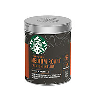 88VIP：STARBUCKS 星巴克 中度烘焙即溶免煮美式精品黑咖啡可冲40杯90g*1罐