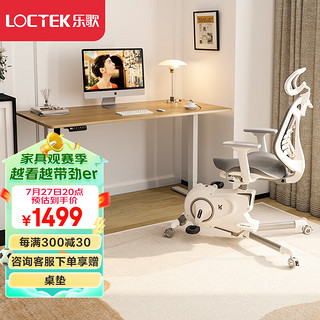 Loctek 乐歌 E2 升降电脑桌 原木色+雅白 1.6m 直形款