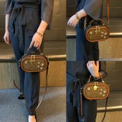 BAIZILI 伯姿莉 法国轻奢品牌牛皮女包迷你小众单肩小圆包女高级感斜挎包小包包潮 姜黄