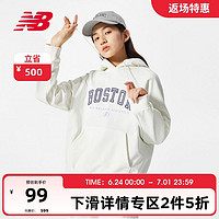 new balance NB官方奥莱 女款春季休闲运动连帽卫衣套头衫