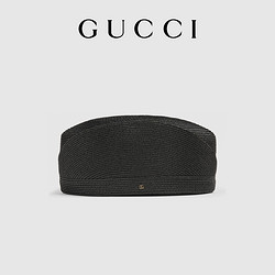 GUCCI 古驰 草编效果圆盒帽