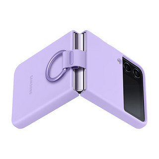 三星（SAMSUNG）Galaxy Z Flip4指环式硅胶保护壳 EF-PF721TVEGCN 紫