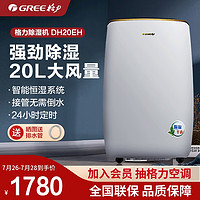 GREE 格力 空调除湿机家用抽湿机静音除湿机dh20eh干燥机吸湿器一机多用