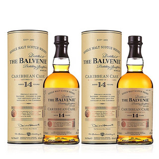 MAC-TALLA百富 The Balvenie 苏格兰单一麦芽威士忌700ml 英国原装进口洋酒 百富14年双支装