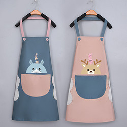 新款做饭厨房家用防油防水情侣韩版时尚可爱可擦手小熊围裙无袖