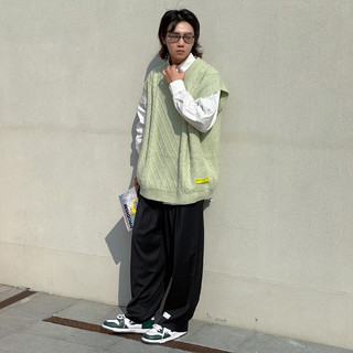Roaringwild/咆哮野兽黑色 双褶宽松垂感西裤长裤 XXL 黑色