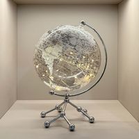 景逸创意透明地球仪摆件轻奢高档客厅电视柜办公室桌面书房家居装饰品