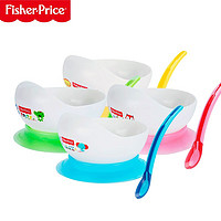 Fisher-Price 宝宝吸盘硅胶辅食碗+感温勺