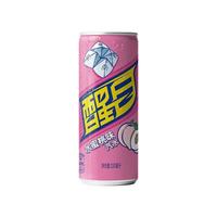 可口可乐 Coca-Cola醒目*罐装 摩登罐菠萝味苹果味蜜桃味碳酸汽水饮料 水蜜桃味- 330ml*6罐