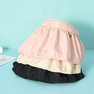 生活无忧遮阳帽可收纳折叠防晒透气多色 M（56-58cm） 粉色