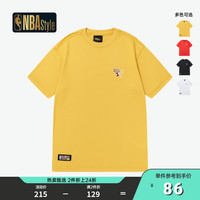 NBA STYLE 运动潮牌骑士队纯色简约印花短袖T恤男女年夏季