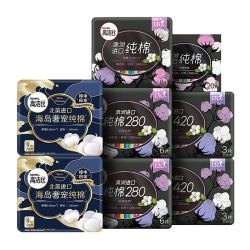 kotex 高洁丝 女性护理套装 (极薄纯棉日用24cm*8片+海岛奢宠纯棉日用24cm*9片*2+极薄纯棉夜用28cm*6片*2+极薄纯棉夜用42cm*3片*2+极薄纯棉护垫15cm*20片)