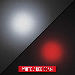 COAST HX4 80 流明双色（白色和红色）磁性 LED 夹灯带光束旋转，黑色