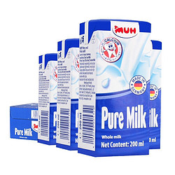 MUH 甘蒂牧场 全脂纯牛奶 200mL*24盒