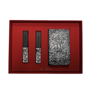  圣罗兰 YSL /圣罗兰 YSL  唇膏套装 (细管纯口红 夜光斑马限定#1966 2.2g+细管丝绒纯口红 夜光斑马限定#314 2g+斑马限定包) 夜光斑马礼盒