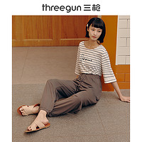 THREEGUN 三枪 休闲裤女士春季宽松束脚卫裤外穿灯笼裤睡裤运动裤家居裤长裤