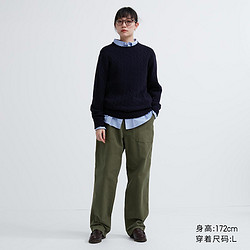 UNIQLO 优衣库 工装长裤棉质休闲裤 宽松大口袋 459707/463699