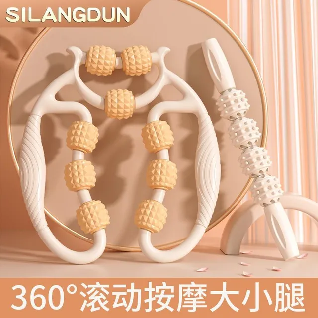 瘦腿神器环形夹腿小腿按摩滚轮滚轴泡沫轴狼牙棒肌肉拉伸放松按摩