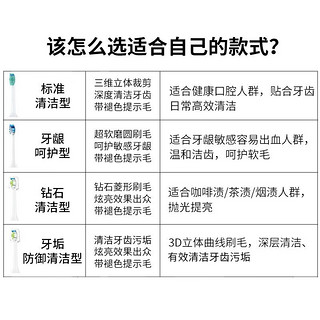 PHILIPS 飞利浦 电动牙刷头通用替换hx6730 钻石黑四支装