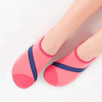 FITKICKS 室内训练鞋健身运动休闲女鞋瑜伽舞蹈软底跑步沙滩鞋珊瑚红 L码