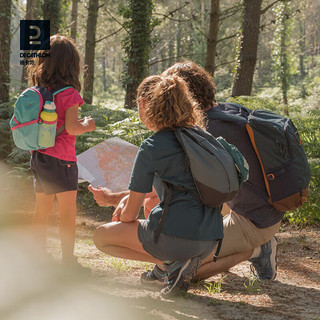 迪卡侬（DECATHLON）双肩包男户外登山旅行徒步战术大学生书包运动背包女ODAB 碳灰色 20升