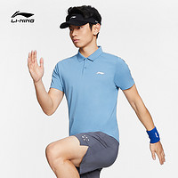 LI-NING 李宁 短袖POLO衫男士2023新款健身系列舒适夏季翻领运动服