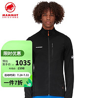 MAMMUT 猛犸象 Taiss 男士轻量速干透气中层衣夹克上衣 1014-04550 黑色 XL