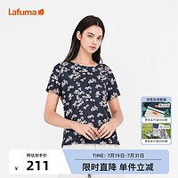 Lafuma 乐飞叶 户外旅行印花休闲短袖t恤女新款夏季上衣LFTS1BS55Y