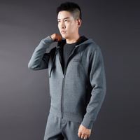 移动端：亦轻 重磅男士带帽 T90286款黑色加绒加厚 2XL-160-180斤