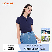 Lafuma 乐飞叶 户外纯色百搭休闲女短袖POLO衫翻领T恤LFTS1BS56Y