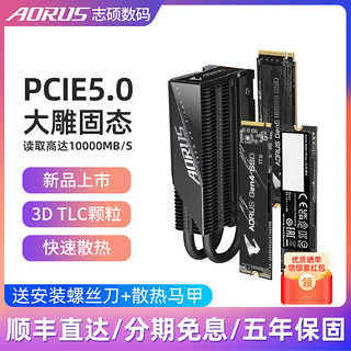 GIGABYTE 技嘉 [PS5扩容]技嘉AORUS固态硬盘2T/1T笔记本电脑M.2接口PCIE4.0 SSD