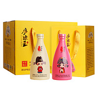 庐陵王 房县黄酒 洑汁半甜型糯米酒 鲜黄酒 才子佳人300ml*6瓶礼盒装